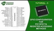 GPIO Register Configuration for PIC16F877A microcontroller