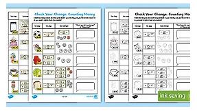 Check Your Change: Counting Money Math Activity for 3rd-5th Grade