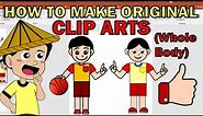 HOW TO MAKE HUMAN CLIP ARTS USING POWERPOINT PART 2 | MAKE YOUR OWN CLIP ARTS | USE SHAPES ONLY