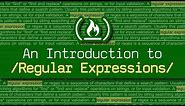 Learn Regular Expressions (Regex) - Crash Course for Beginners