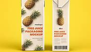Juice Carton Packaging Box Free Mockup | Mockup