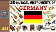 20 MUSICAL INSTRUMENTS OF GERMANY | LESSON #31 | MUSICAL INSTRUMENTS | LEARNING MUSIC HUB