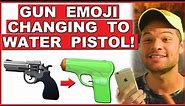 Gun Emoji Is Becoming A Water Pistol on Apple iPhone - Reflecting