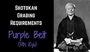 Shotokan Karate Grading Syllabus: Purple Belt (5th Kyu)