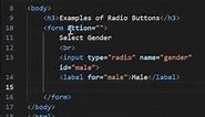 How to insert radio buttons in html form || #html5 #htmltutorial #shortsfeed