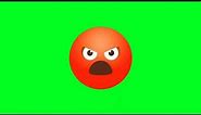 angry emoji green screen animation