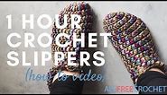 One Hour Crochet Slippers Instructions