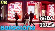 [4K, 60ftps] Barcelona Street Walking Tour - Paseo de Gracia 2024 Spain