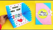 How to make New Year 3D Pop Up Card/Handmade Easy Greetings Card for Happy New Year 2020