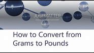 How to Convert from Grams to Pounds