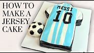 How to make a Fondant Jersey cake | Messi Soccer Cake Tutorial
