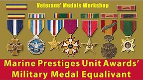 Marine Corps Unit Awards and their Equivalent Personal Decorations and Medals. Medals of America