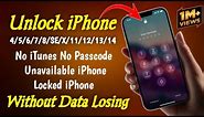 Unlock iPhone Without Data Losing 2024 || Unlock Unavailable & Locked iPhone Without Computer ||