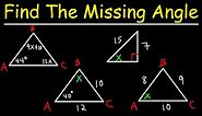 How To Calculate The Missing Angle In a Triangle