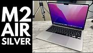 Silver M2 MacBook Air (Base Model) UNBOXING + FIRST IMPRESSIONS!