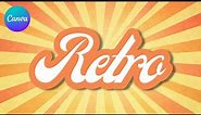 Retro Text Effect in Canva
