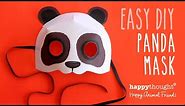 Printable panda mask template + photo tutorial!