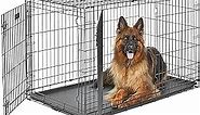 MidWest Homes for Pets XL Dog Crate | MidWest Life Stages Double Door Folding Metal Dog Crate | Divider Panel, Floor Protecting Feet, Leak-Proof Dog Pan | 48L x 30W x 33H Inches, XL Dog Breed