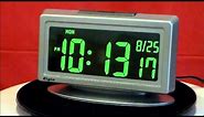 Elgin 3451E Large Display Digital Selectable Color Alarm Clock