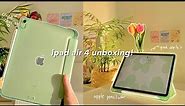 📦 ipad air 4 (green) unboxing | apple pencil 2 + accessories 🍵🌷