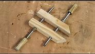 Making wooden handscrew clamp | Homemade Woodworking tools | DIY | GK's Wooden Workshop