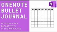 How to setup a Microsoft OneNote Bullet Journal - ⚡ Quick Tutorial ⚡