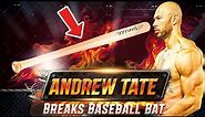 Andrew Tate Demonstrates How to Kick Through A Baseball Bat With One Kick