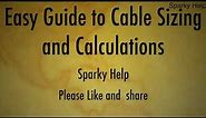 Easy Guide to Cable Sizing and Cable Calculations