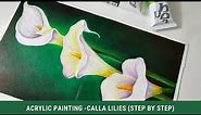 How to paint Calla Lilies | Acrylic Painting Step by Step