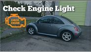 Volkswagen New Beetle Check Engine Light On - Model Years 1998 to 2011: Symptoms and Common Problems