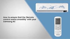 How to ensure that the remote control of your Samsung air conditioner works smoothly | Samsung