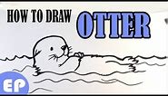 How to Draw an Otter (Cute) - Easy Pictures to Draw