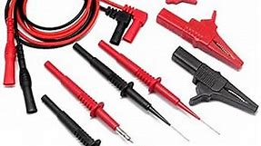 Automotive Test Lead Kit Shielded Alligator Clips and Large Crocodile Clips for Multimeter Meter Test Probes TLP20159