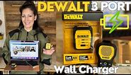 DeWalt FAST CHARGER for Electronics 65 Watt 3 PORT Wall Charger with GaN Technology (DXMA1310869)
