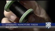 Spinning nanotube fibers at Rice University