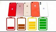 iPhone SE 2020 vs iPhone 7 vs iPhone 8 vs iPhone XR vs iPhone 11 Battery Drain Test!