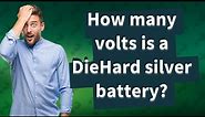 How many volts is a DieHard silver battery?