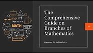 The Comprehensive Guide on Branches of Mathematics
