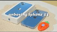 Iphone 13 unboxing ( blue 256gb ) + set up and accessories
