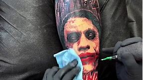 The JOKER Tattoo done by me💉 (FOLLOW for Tattoo Giveaway at 1M) #Tattoo #Batman #TheJoker #JokerTattoo #Joker #fyp