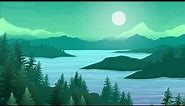 4K Animated cartoon Background | Forest Scenery Animation | Beautiful Night loop animation
