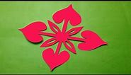 How to make Easy & Simple paper cutting Flower ? Paper Cutting Design-Kirigami Tutorials.