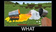 Minecraft wait what meme part 111 realistic minecraft lava bucket and snow bucket