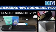 SAMSUNG SOUND-BAR T400, FULL DETAILS OF PRODUCT WITH DEMO 2020 | #SAMSUNG