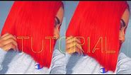 STYLE-TORIAL🌶 CARDI B, KYLIE JENNER, K MICHELLE NEON RED HAIR! CUT & COLOR TUTORIAL
