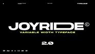 Joyride Extended Typeface Font Free Download