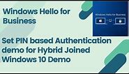 Step-by-step Windows Hello PIN for Hybrid Windows 10 using Key-based authentication and Intune