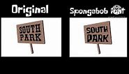 Original vs SpongeBob font v6