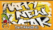 Graffiti Tutorial - How to draw graffiti letters Happy New Year