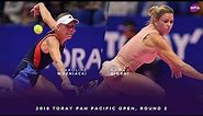 Camila Giorgi vs. Caroline Wozniacki | 2018 Toray Pan Pacific Open Round Two | WTA Highlights